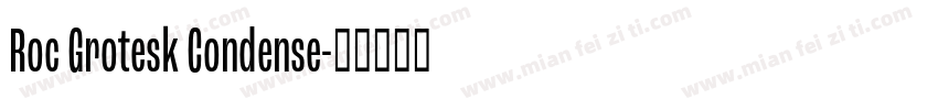 Roc Grotesk Condense字体转换